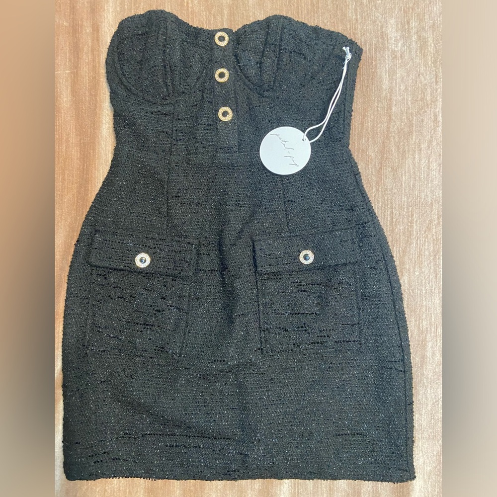 Petal & Pup Black Tweed Dress